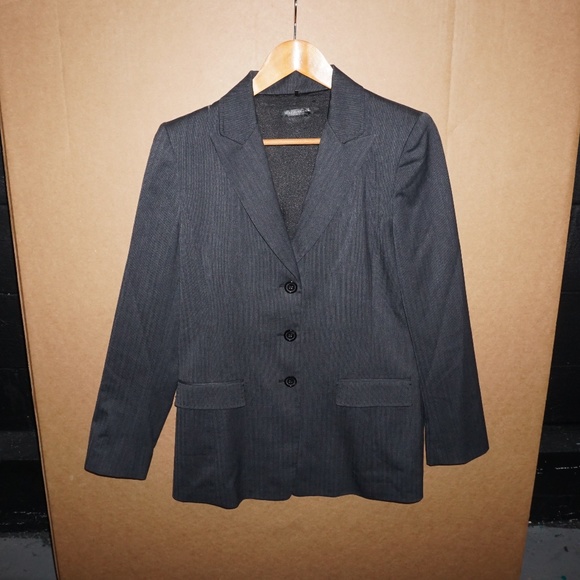 vintage gray gabardine blazer menswear jacket long - Picture 2 of 7